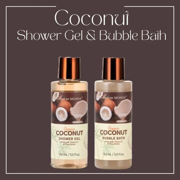 Women’s Spa Gift Basket – 14pc Coconut Bath Set w/ Shower Gel, Bath Salt, Bubble - Picture 7 of 10